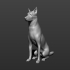 German shepherd dog 3D print model image