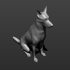 German shepherd dog 3D print model image