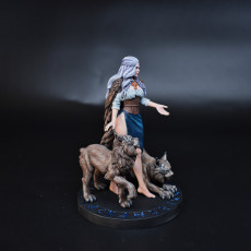 Picture of print of Freya and her lynxes