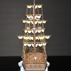 Picture of print of Pirate Ship The Menace / Corsair Sailing / Galleon / Playable Interior / Pre-Supported