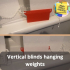 Vertical blinds hanging weights image