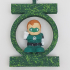 Green Lantern Christmas tree ornament pencil toppers or ooshies decoration image