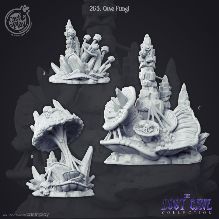 3 Höhlenpilze CastnPlay Miniatures Resin 3x Cave Fungi 