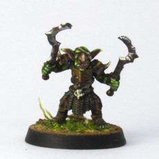 Picture of print of Goblin warrior with dual swords