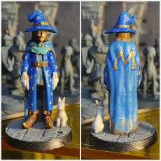 Picture of print of tired wizard