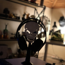 Picture of print of Skull headphones stand