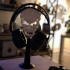 Skull headphones stand print image