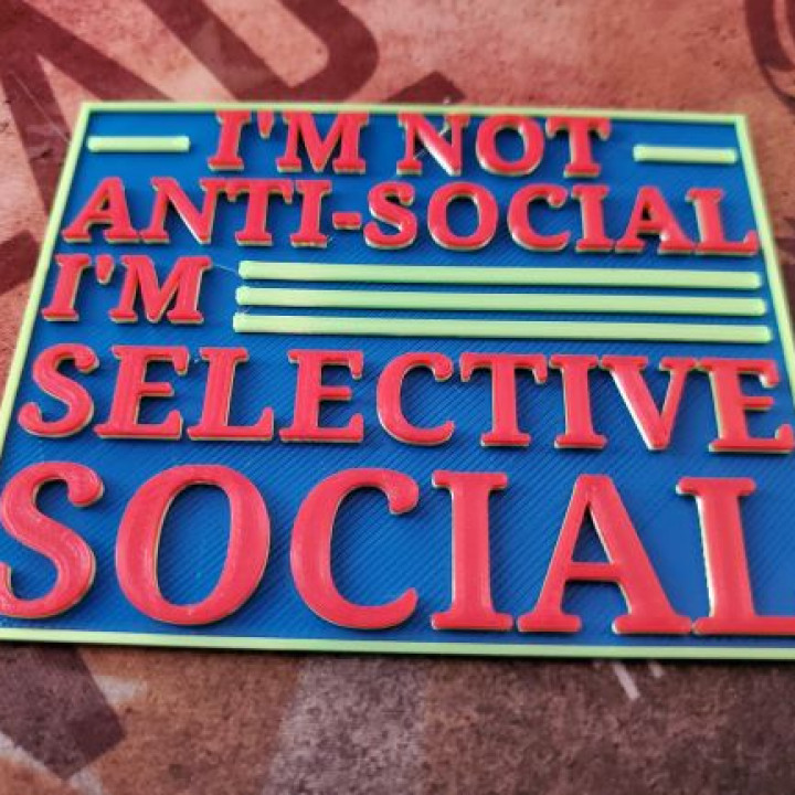 Anti social.