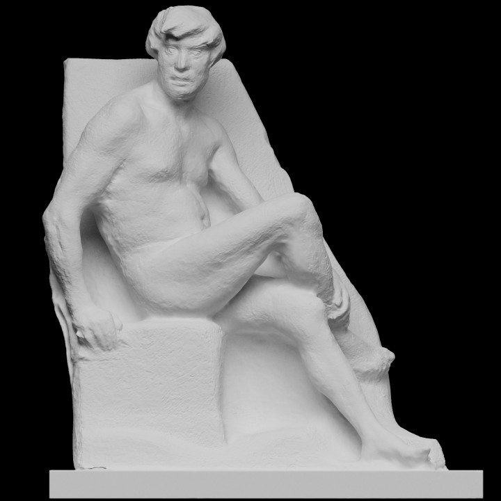 Seated Male Nude