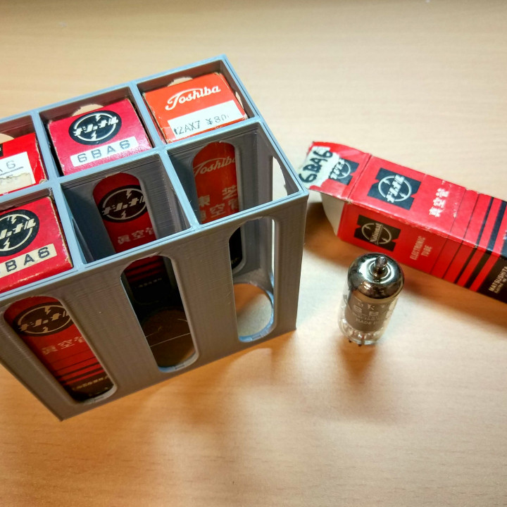 6x Miniture Vacuum Tube Box Case