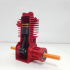 FULLY Printable 2 STROKE ENGINE Model - Realistic & Working image