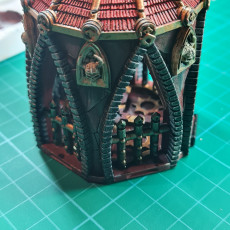 Picture of print of Shrine of the damned tabletop terrain + dice jail versions