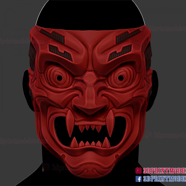 $27.50Cyborg Oni Mask - Japanese Kitsune Demon