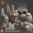 The Thriving Planet. 3d Printing Designs Bundle. Futuristic Scifi Buildings, Rocks and Generators. Terrain and Scenery for Wargames image