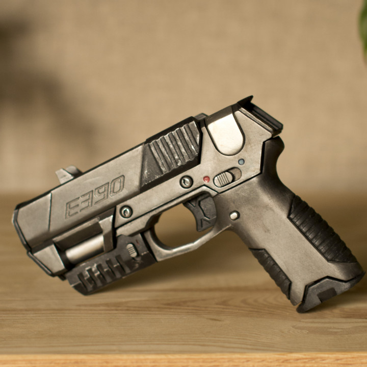 futuristic looking pistol