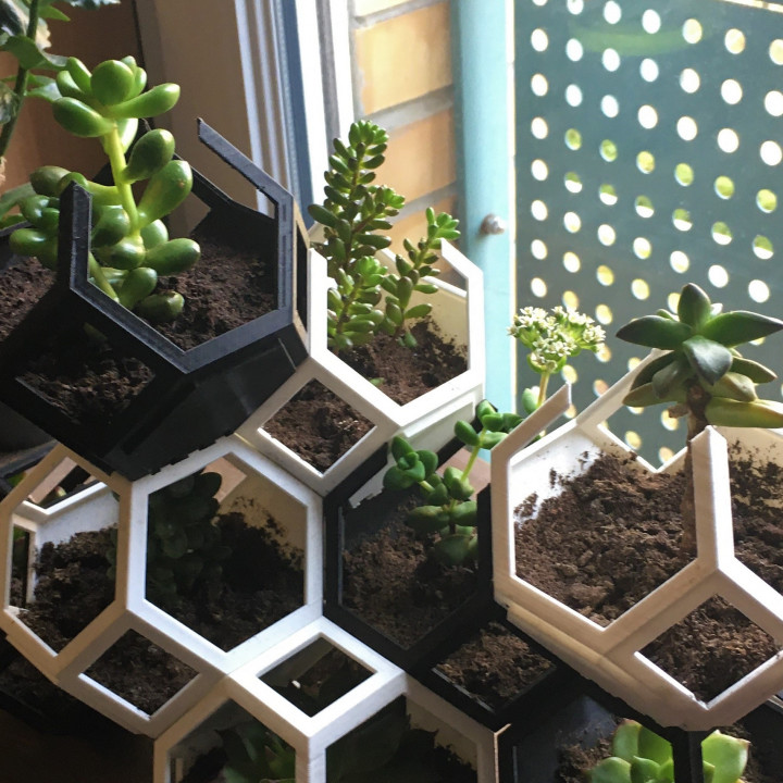 PLANTYGON with no top remix - Modular geometric stacking planter