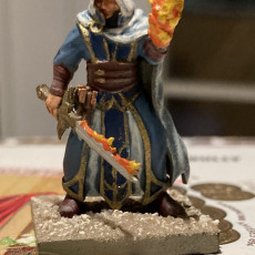 Picture of print of Warlock with sword and fire