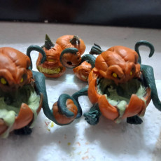Picture of print of Pumpkin Abomination Miniature - pre-supported
