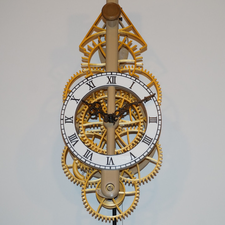 3D Printable Medium Pendulum Wall Clock by Steve Peterson