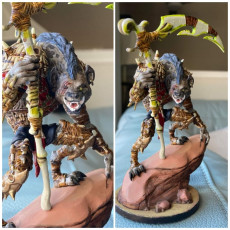 Picture of print of Mezg Gnoll Commander 32mm and 75mm pre-supported This print has been uploaded by Lauren Gryfon
