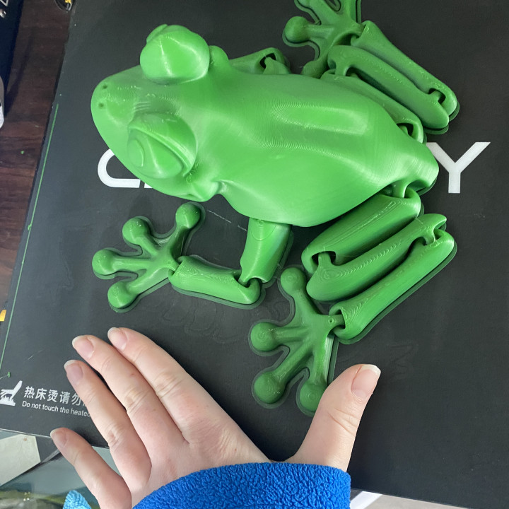 garn bh beundring 3D Print of Cute Flexi Print-in-Place Frog by ToriBeckett