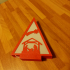 christmas tree triangle stand desktop with light. fast print no support image