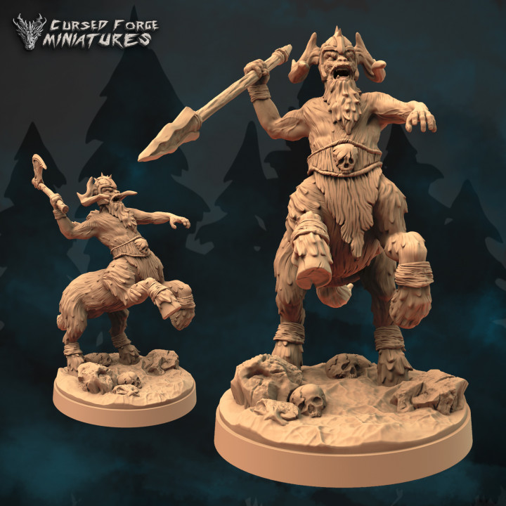 $7.00Pre-supported centaurs (2 poses) rpg miniatures