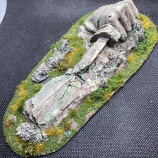 Picture of print of Fallen Norse Statue Sword Ruins (pre-supported)