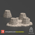 The War Zone. 3d Printing Designs Bundle. Gothic and Futuristic Fortress Bunker, Trenches and Ruins. Terrain and Scenery for Wargames image