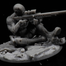 Picture of print of Cyberpunk Scout with sniper (pre-supported)