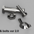 Fusion 360 parametric bolts and nuts image