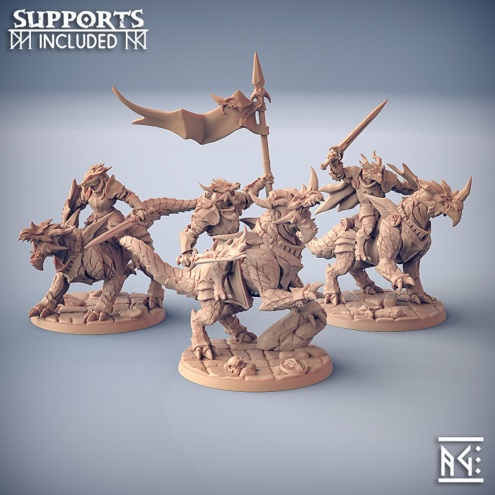 $10.00Dragonling Knights - 3 Modular Units with mounts