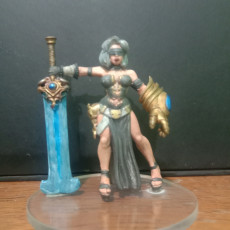 Picture of print of Justicia - Female  monster hunter - 32mm - DnD