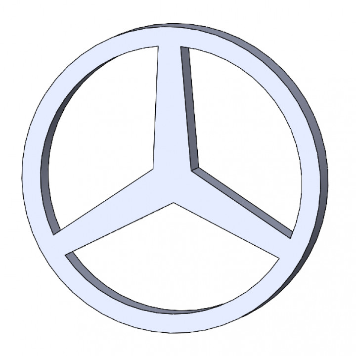 3D Mercedes Benz Logo 3D model 3D printable
