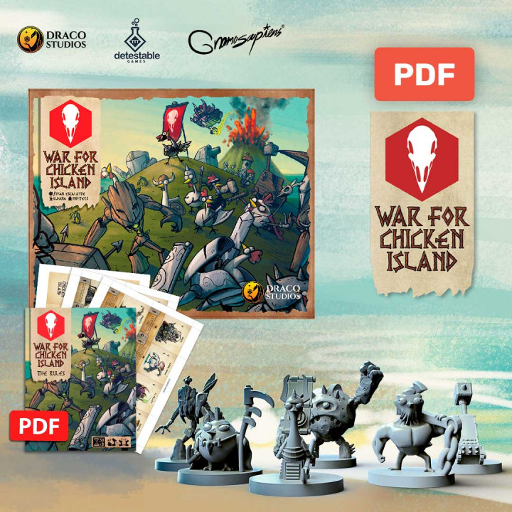 War for Chicken Island - STLs and Print & Play Included!'s Cover