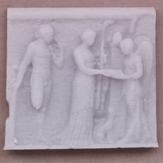 Picture of print of Relief: Victory making a libation to Diana and Apollo