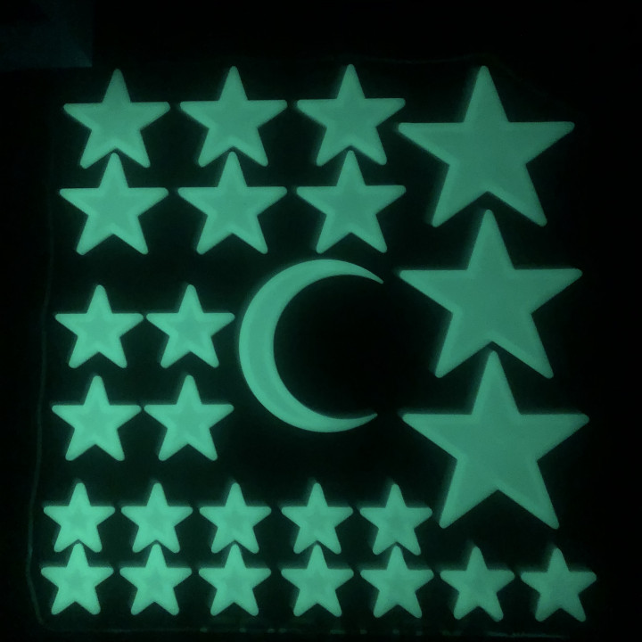 Glow in the Dark Stars and Moon