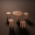 Round Table and Stool - free! image