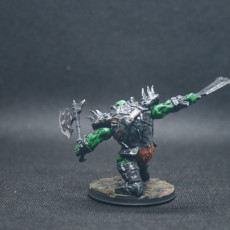 Picture of print of Black Orc Fighter - - Professionally pre-supported!
