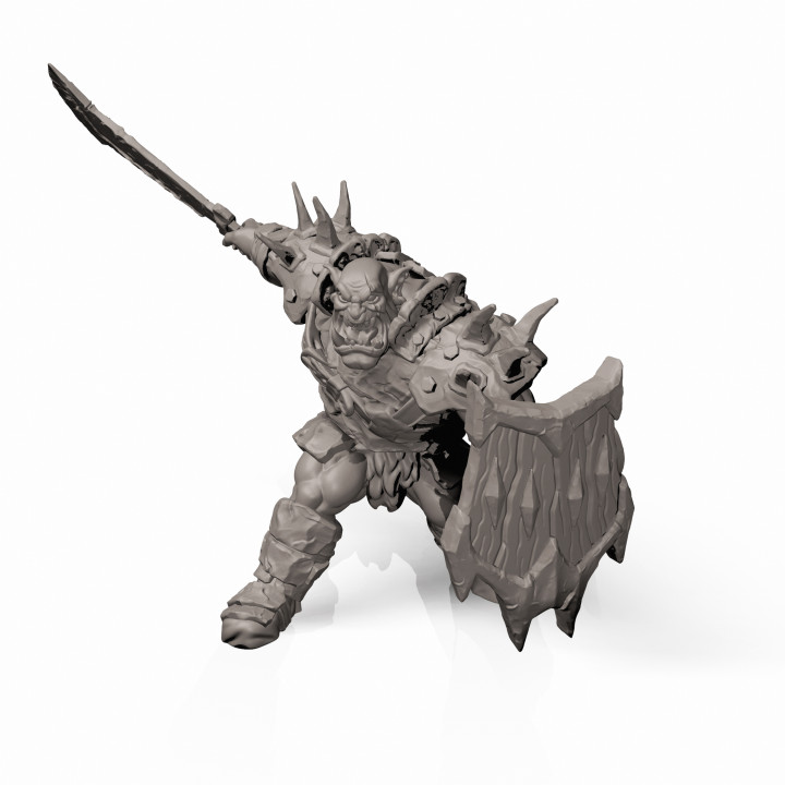 $3.00Black Orc Fighter - - Professionally pre-supported!