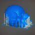 Filigree Anatomical Skull - Pre-supported STL image