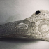 Filigree Anatomical Raven Skull - Pre-supported STL image