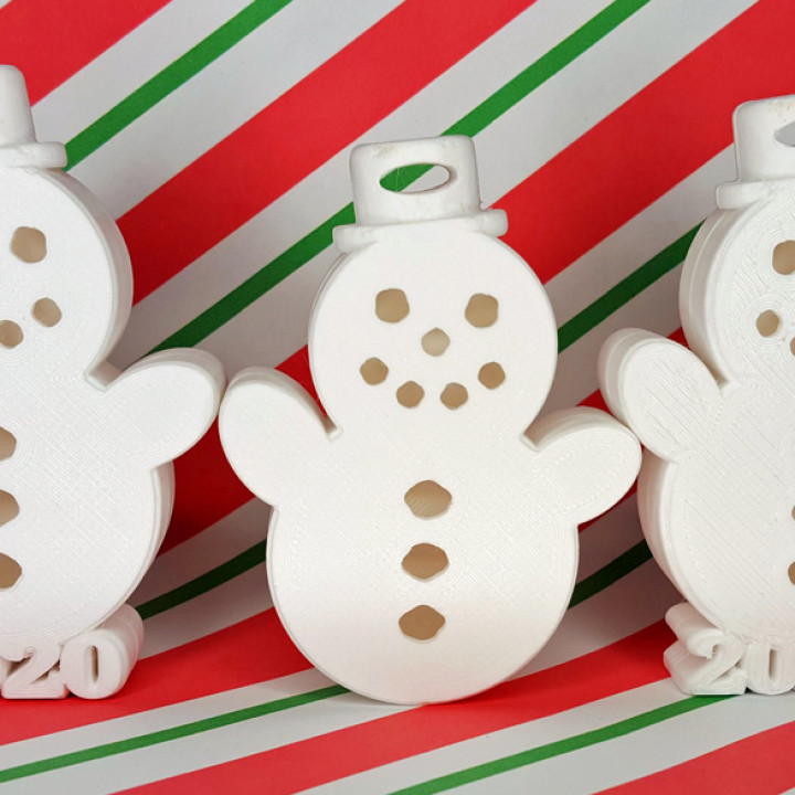 Happy Snowman Christmas Holiday Ornament & Gift Box, 2020, 2021 & No Year