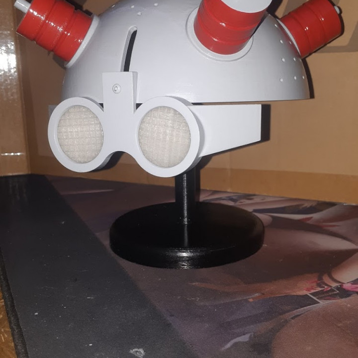 3D Printable Rick and Morty - Ricks helmet Stand by Steaw