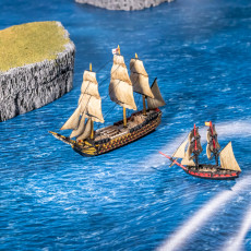 Picture of print of Brig and Schooner Flotilla