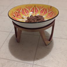 Picture of print of Elevated cat (small pet) bowl stand