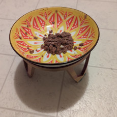 Picture of print of Elevated cat (small pet) bowl stand
