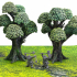 Set of 5 3d printable trees image