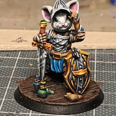 Picture of print of Mousefolk Knight - Presupported