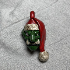 Picture of print of Christmas head tree decorations
